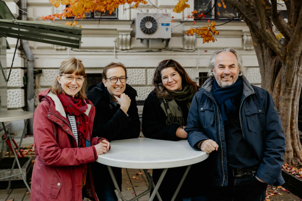 Sandra Radinger, Patrick Schuchter, Stefanie Rieger und Klaus Wegleitner befassen sich mit Hospizphilosophie.