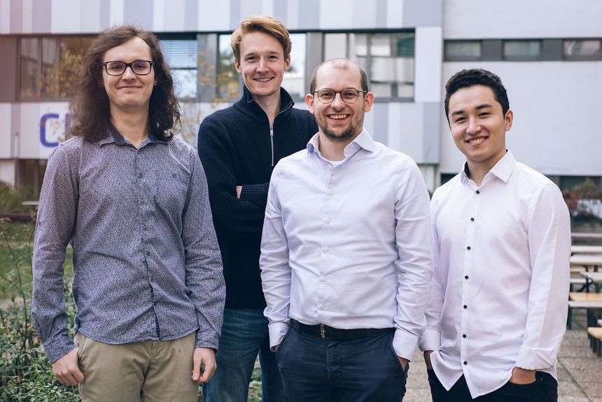 Die Forscher Peter Blohm, Sebastian Lüderssen, Stefan Neumann und Florian Chen.