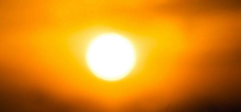 Großaufnahme der Sonne.
